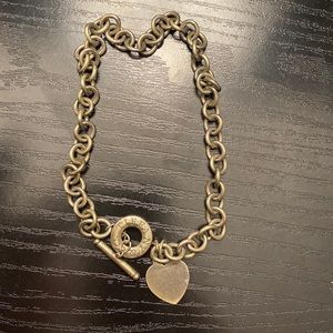 Vintage Tiffany & Co toggle heart tag chain necklace